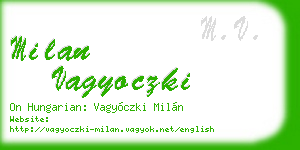 milan vagyoczki business card